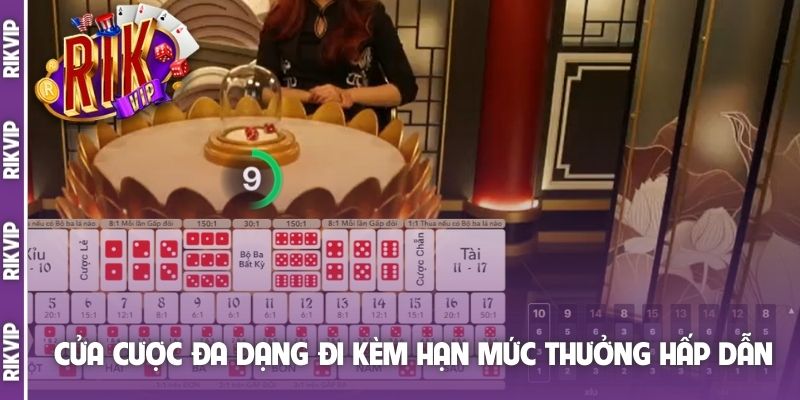 Cửa cược đa dạng đi kèm hạn mức thưởng hấp dẫn