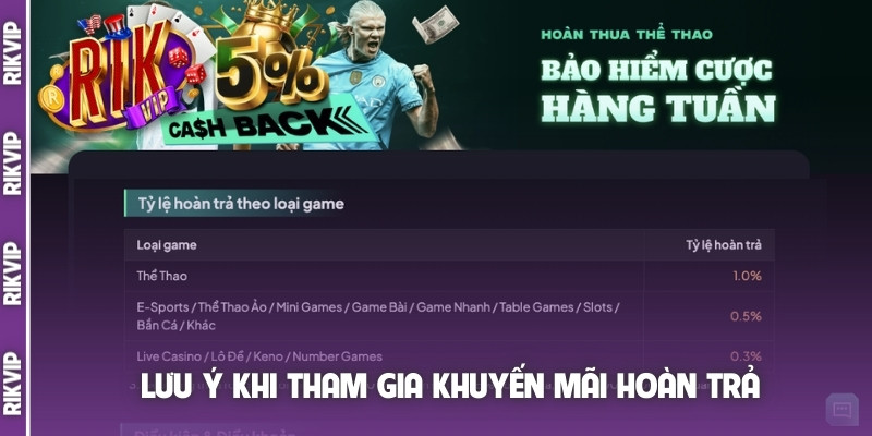 Lưu ý khi tham gia khuyến mãi hoàn trả